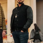 Tewfik Jallab Blood Coast S01 Black Bomber Varsity Jacket