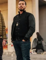 Tewfik Jallab Blood Coast S01 Black Bomber Varsity Jacket