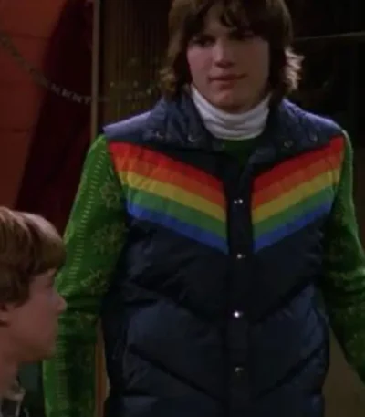 That 70s Show Ashton Kutcher Blue Puffer Vest