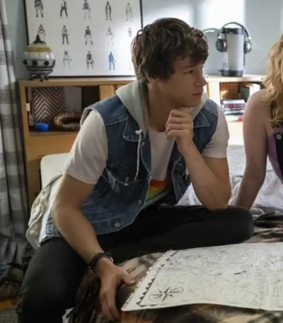 The Map of Tiny Perfect Things Mark Denim Vest