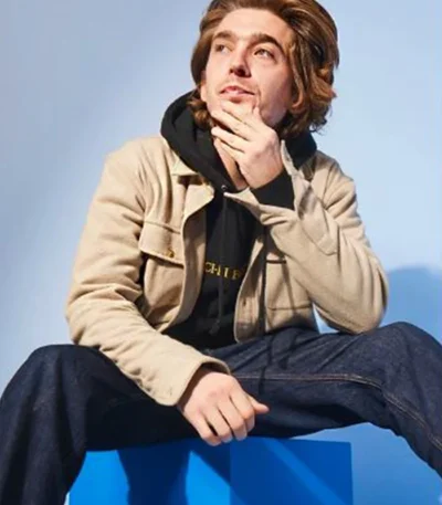 The Starling Girl 2023 Austin Abrams Beige Jacket
