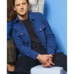 The Starling Girl 2023 Lewis Pullman Blue Jacket
