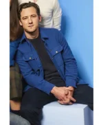 The Starling Girl 2023 Lewis Pullman Blue Jacket