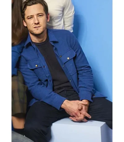 The Starling Girl 2023 Lewis Pullman Blue Jacket