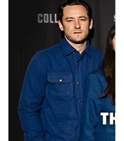 The Starling Girl 2023 Lewis Pullman Blue Jacket