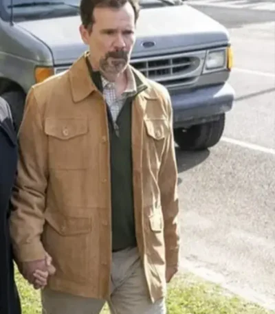 The Thing About Pam S01 Sean Bridgers Brown Cotton Jacket