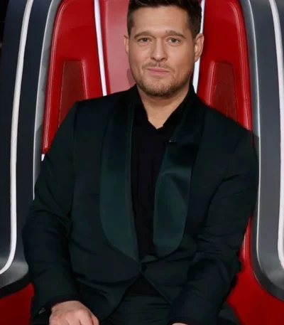 The Voice S26 Michael Buble Black Shawl Collar Suit