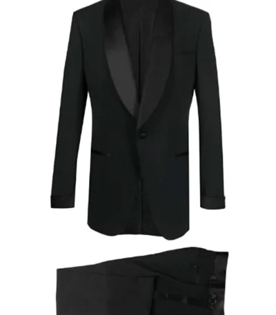 The Voice S26 Michael Buble Black Shawl Collar Suit