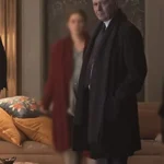 The Woman in the Window Alistair Russell Mid Length Black Coat