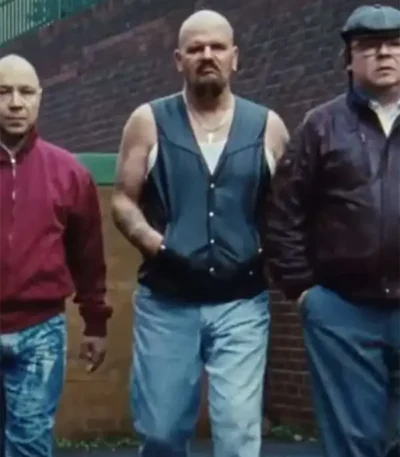 This Is England George Newton Black Leather Vest