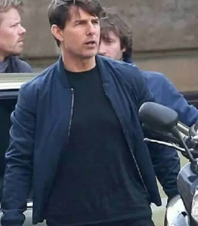 Tom Cruise Mission Impossible 6 Navy Blue Jacket