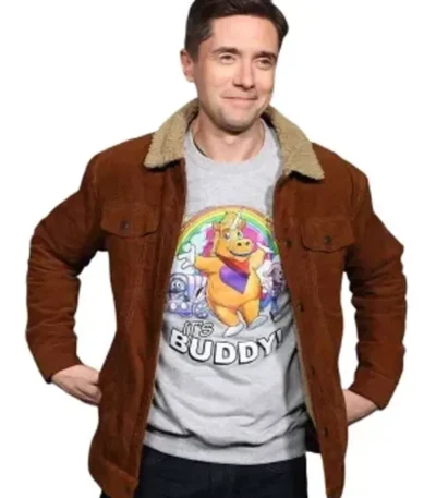 Buddy Premiere Topher Grace Brown Jacket