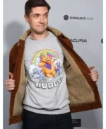 Buddy Premiere Topher Grace Brown Jacket