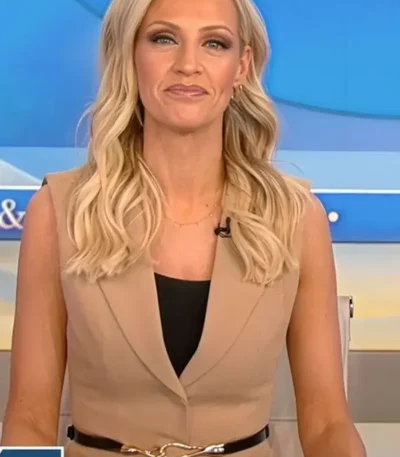 Carley Shimkus Fox and Friends Brown Vest