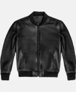 Vanguard Black Stylish Leather Bomber Jacket