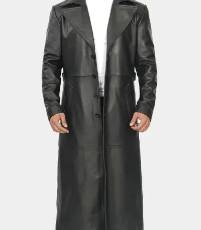 Wesley Snipes Blade Leather Trench Coat