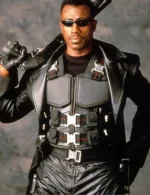Wesley Snipes Blade Leather Trench Coat
