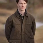 Young Royals S02 Wilhelm Brown Quilted Jacket