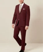 Alison Brick Red 2 Piece Suit For Mens