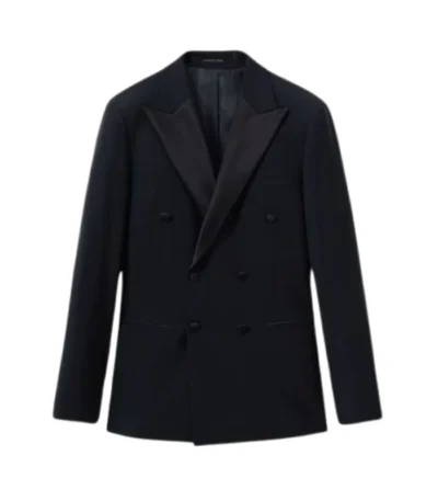 Blue Double Breasted Tuxedo Suit For Men’s