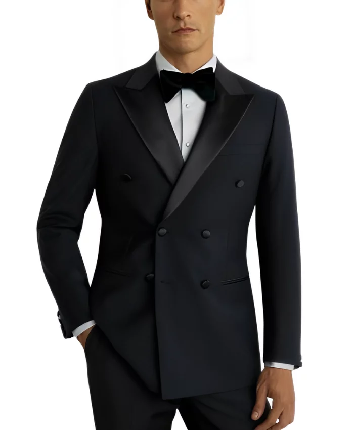 Blue Double Breasted Tuxedo Suit For Men’s Blue Double Breasted Tuxedo Suit For Men’s