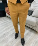 Brian Yellow Three Piece Suit For Mens