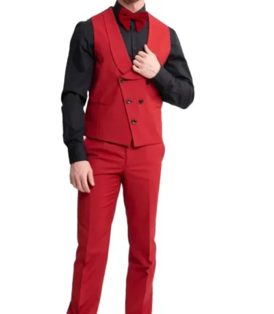 Charles Red Wedding Tuxedo Suit