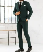 Christmas Forest Green Mens Suit