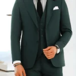 Christmas Forest Green Mens Suit