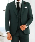 Christmas Forest Green Mens Suit
