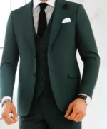 Christmas Forest Green Mens Suit