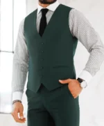 Christmas Forest Green Mens Suit