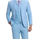 Classical Men’s Light Blue 3 Piece Suit