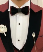 George Trendy Burgundy 3 Piece Suit For Men