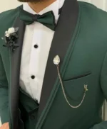 Men 3 Piece Suit Green Tuxedo Suit