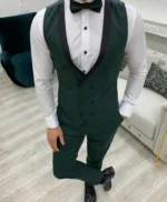Men 3 Piece Suit Green Tuxedo Suit
