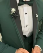 Men 3 Piece Suit Green Tuxedo Suit