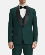 Men’s 3 Piece Emerald Green Tuxedo Suit