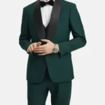 Men’s 3 Piece Emerald Green Tuxedo Suit