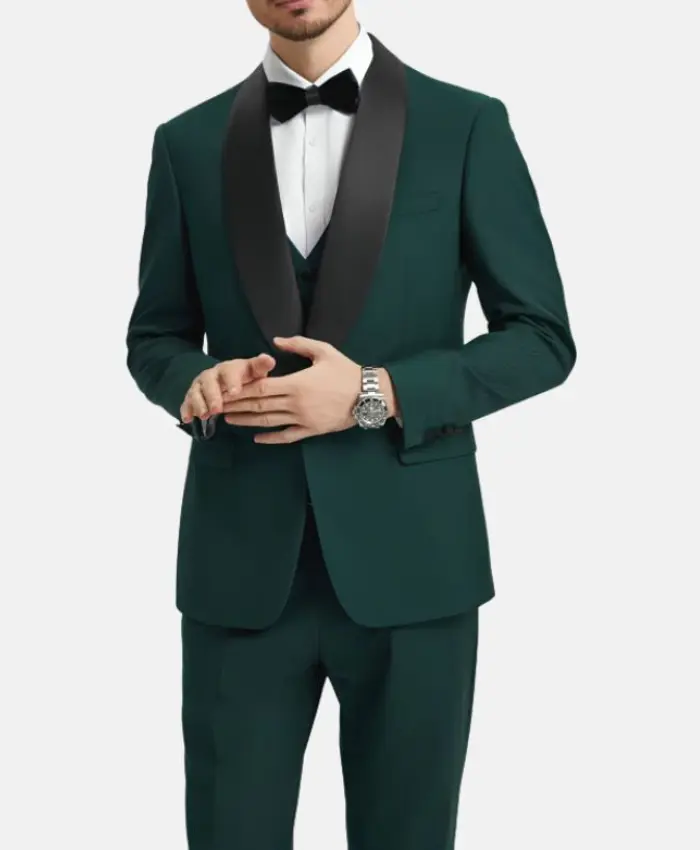 Men’s 3 Piece Emerald Green Tuxedo Suit Men’s 3 Piece Emerald Green Tuxedo Suit