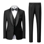 Men’s Black 3 Piece Black Tuxedo 2024