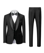 Men’s Black 3 Piece Black Tuxedo 2024