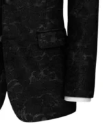 Men’s Black Italian Printed 2 Piece Tuxedo