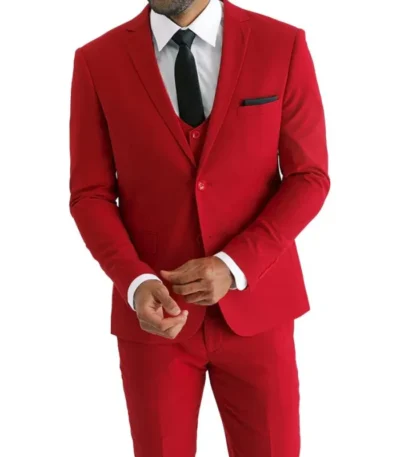 Men’s Red Prom Suit For Wedding