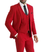 Men’s Red Prom Suit For Wedding