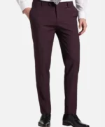 Men’s Slim Fit 3 Piece Burgundy Suit
