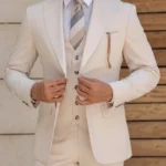 Richard Mens Cream Colored Suit