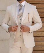 Richard Mens Cream Colored Suit