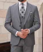 Roberts Causal Grey Three Piece Suit