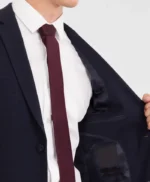 Romero Stylish Check Navy Blue Suit